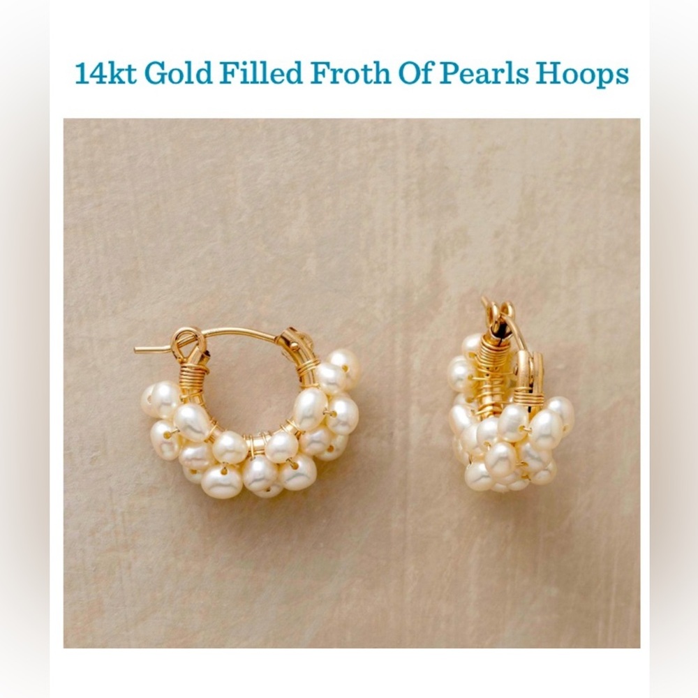 Sundance 14kt Gold Filled Froth Of Pearls Hoop Earrings